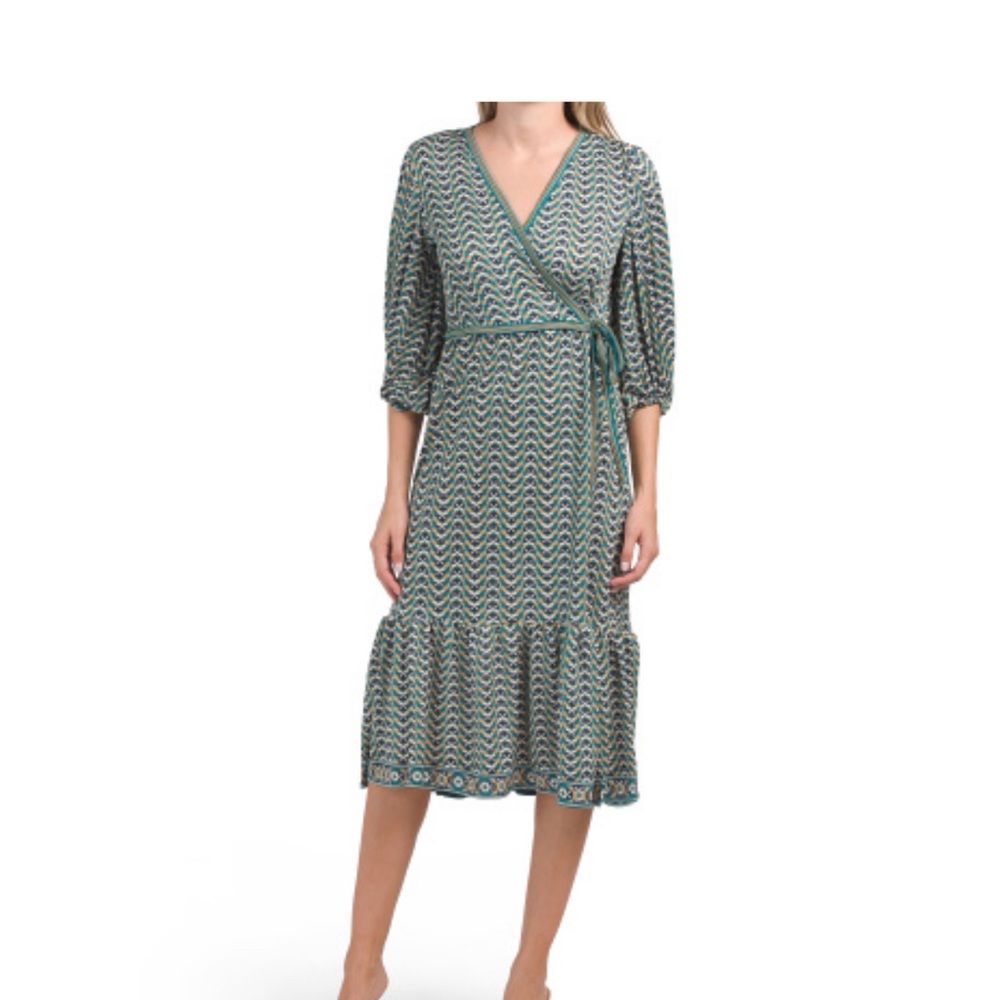 Sale ‼️NWOT-MAX STUDIO Puff Sleeve Wrap Midi Dress- NWOT